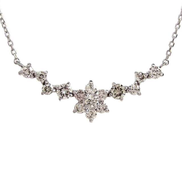 レディースネックレス ダイヤモンド Pt900/Pt850 トップW21*H8.5mm - TAK2600283