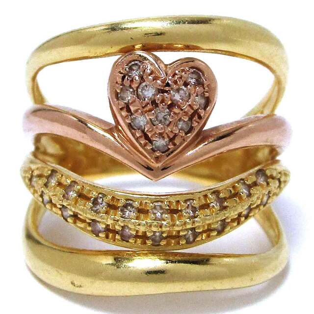 レディースリング ダイヤモンド K18 12.5号 - TAN2300063