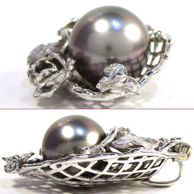 K14WG 天然パール　ペンダントトップ 楽天市場】K14WG アコヤ本真珠 クリッカー ペンダントトップ