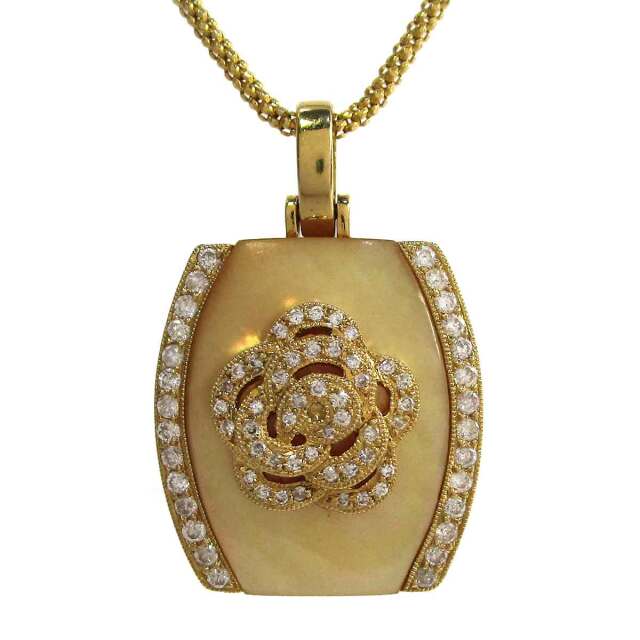 レディースネックレス ダイヤモンド K18 トップW19.5*H29.5mm(バチカン含) - TAN2400052