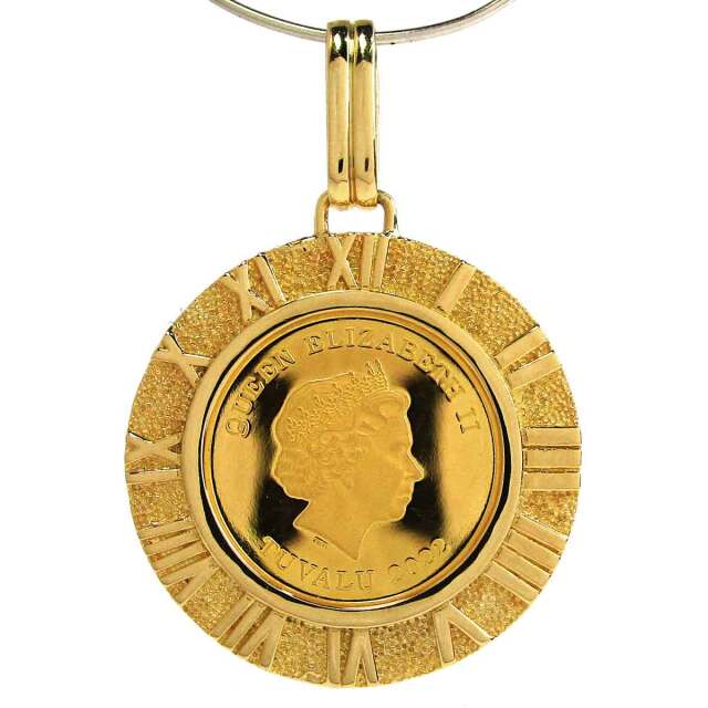 ペンダント エリザベス×馬 1/10ozコイン 999.9/K18 W26.2*H38.5mm(バチカン穴3*7.5mm) - TAN2500168