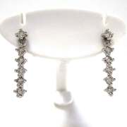 ピアス ダイヤモンド K18WG W2.7*H15mm - TAK2500461