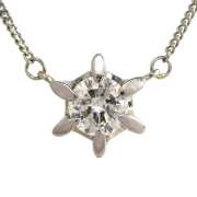 レディースネックレス ダイヤモンド Pt850/Pt900 トップW9.2*H7.5mm - TAN2600026