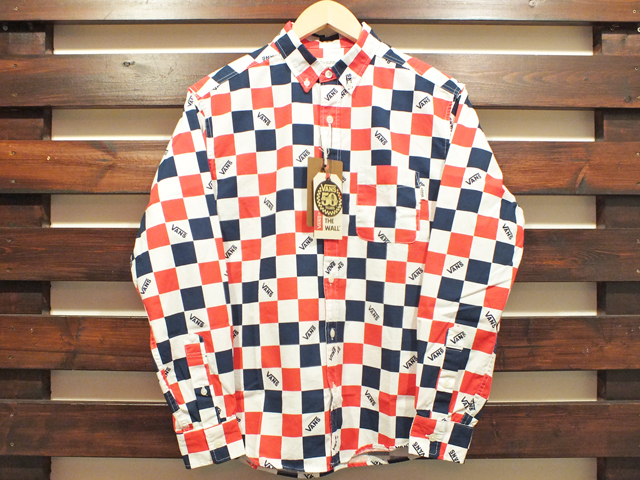 【送料無料】VANS×STANDARD CALIFORNIA CHECKER B.D SHIRT  NAVY/RED/WHITE