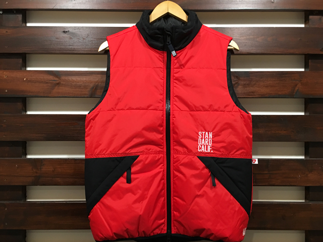 【送料無料】STANDARD CALIFORNIA PUFF VEST RED