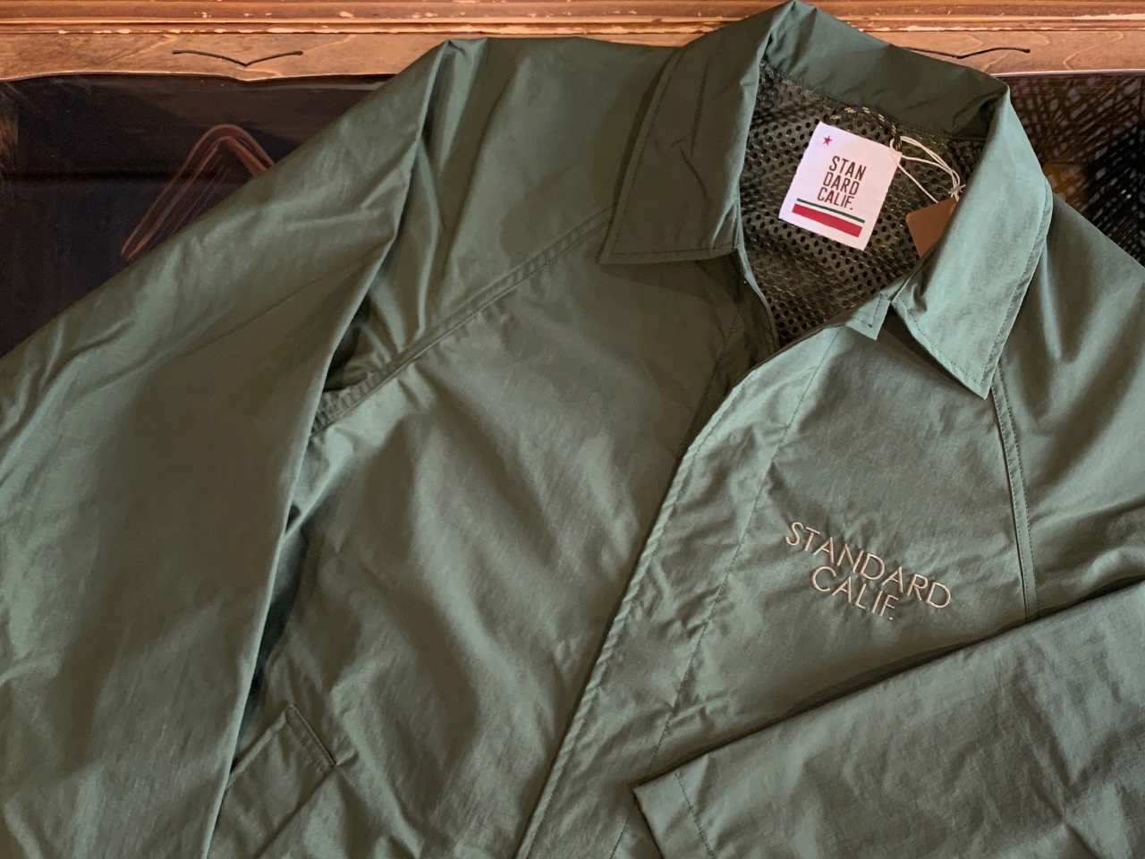 【送料無料】STANDARD CALIFORNIA PACKABLE CAR COAT OLIVE