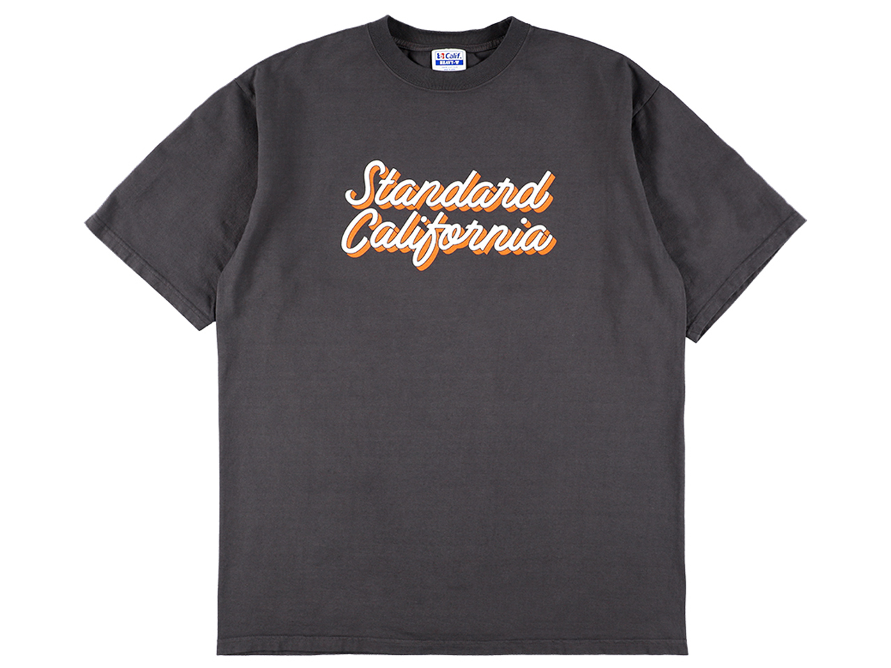 【送料無料】STANDARD CALIFORNIA HEAVYWEIGHT MODERN TWIST SIGNS LOGO T-SHIRT CHARCOAL