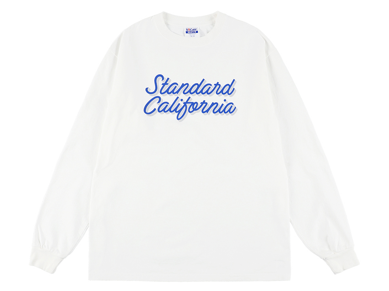 【送料無料】STANDARD CALIFORNIA HEAVYWEIGHT MODERN TWIST SIGNS LOGO LONG SLEEVE T-SHIRT WHITE
