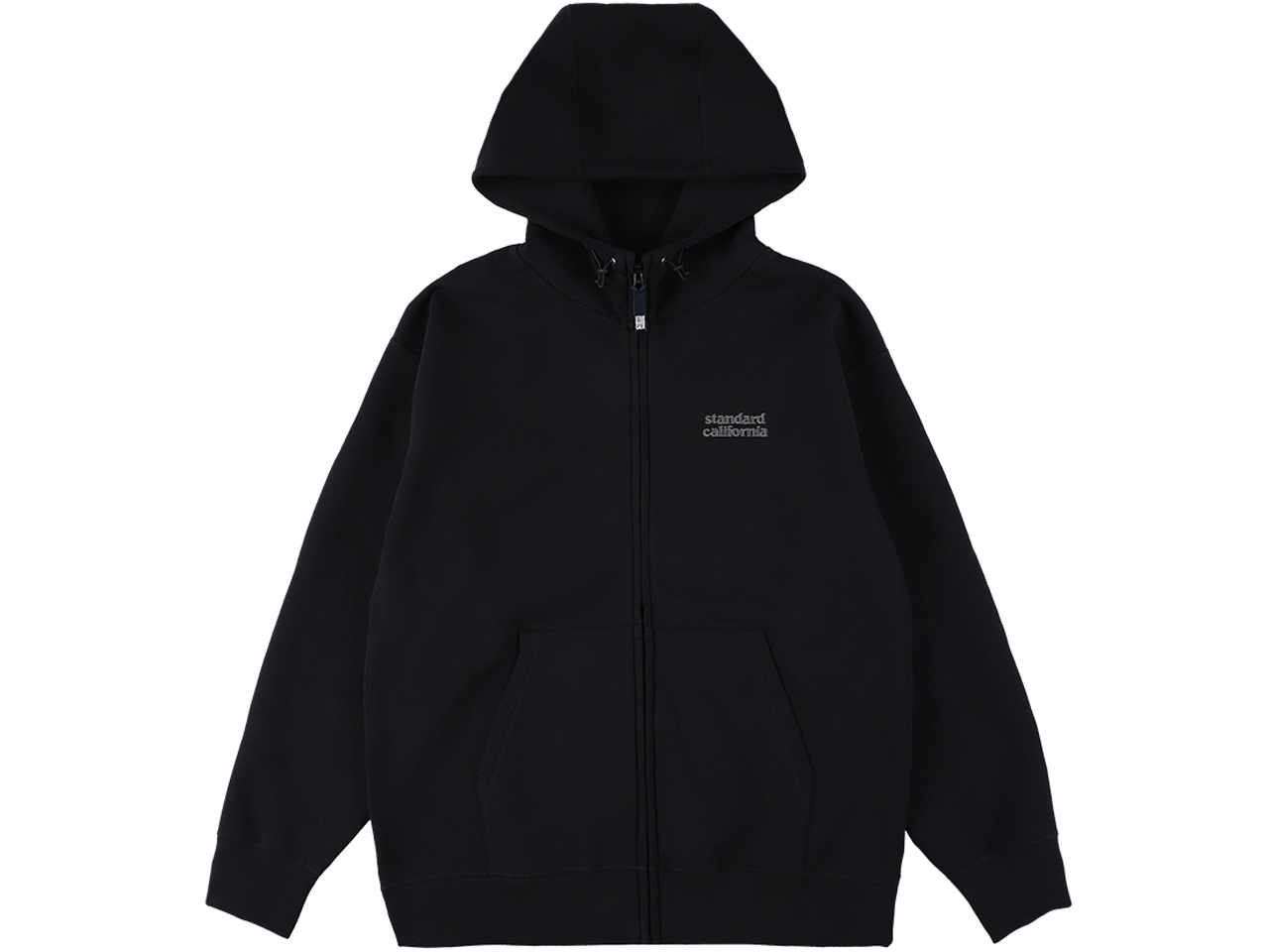 【送料無料】STANDARD CALIFORNIA TECH WARM ZIP HOOD SWEAT BLACK