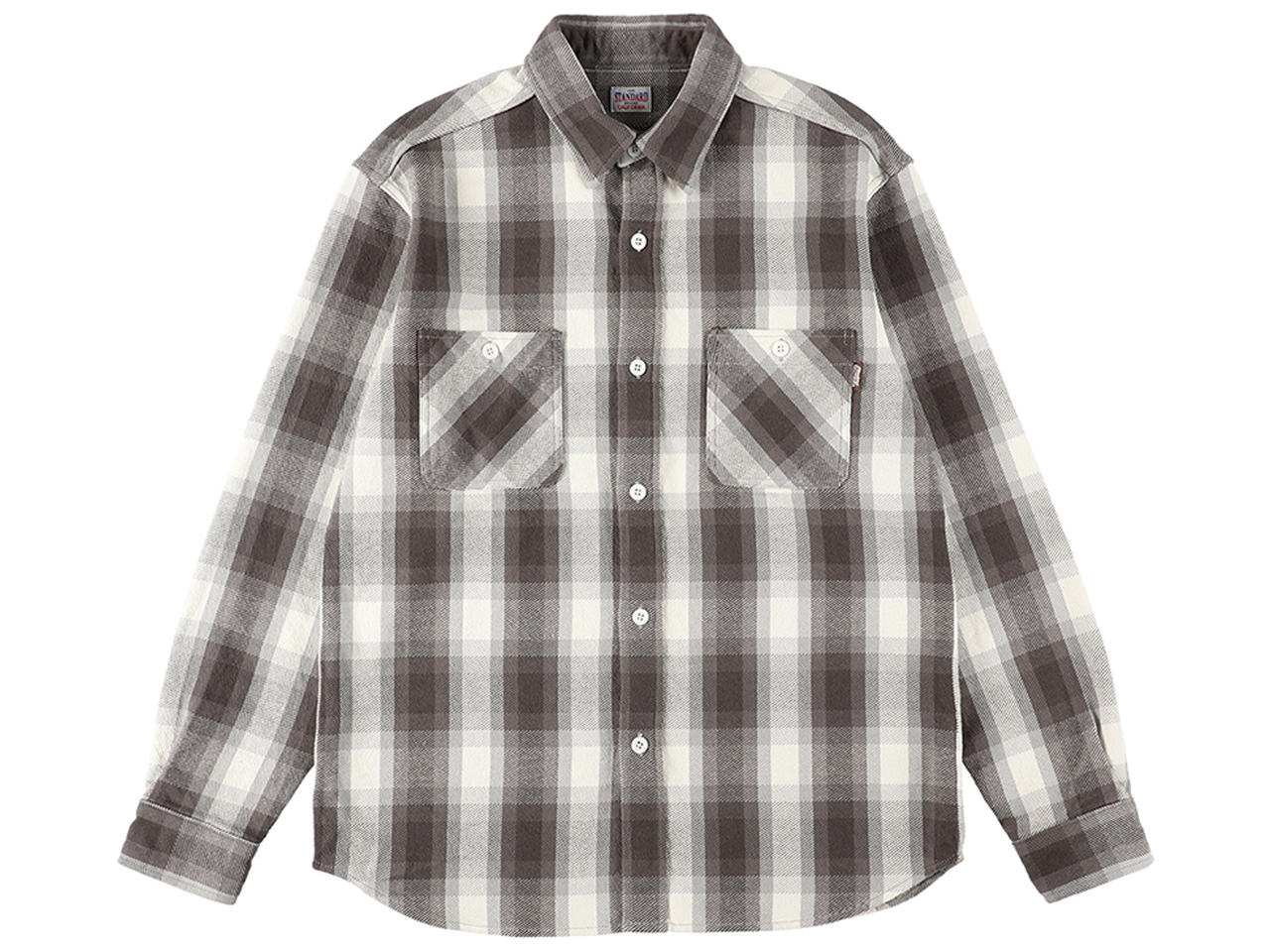 【送料無料】STANDARD CALIFORNIA HEAVY FLANNEL CHECK SHIRT CHARCOAL