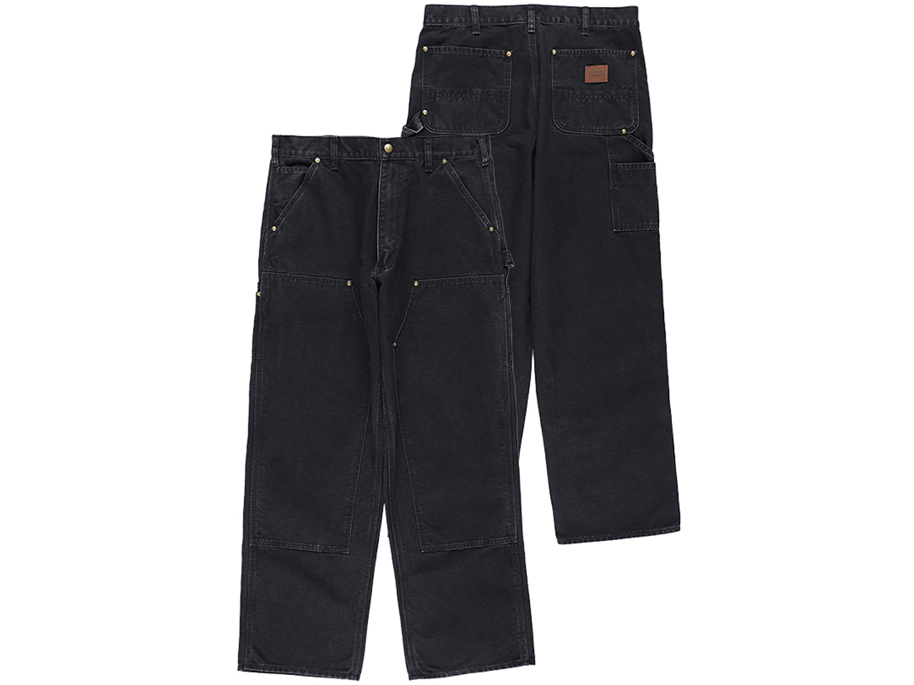 【送料無料】STANDARD CALIFORNIA DUCK DOUBLE KNEE PAINTER PANTS VINTAGE WASH BLACK