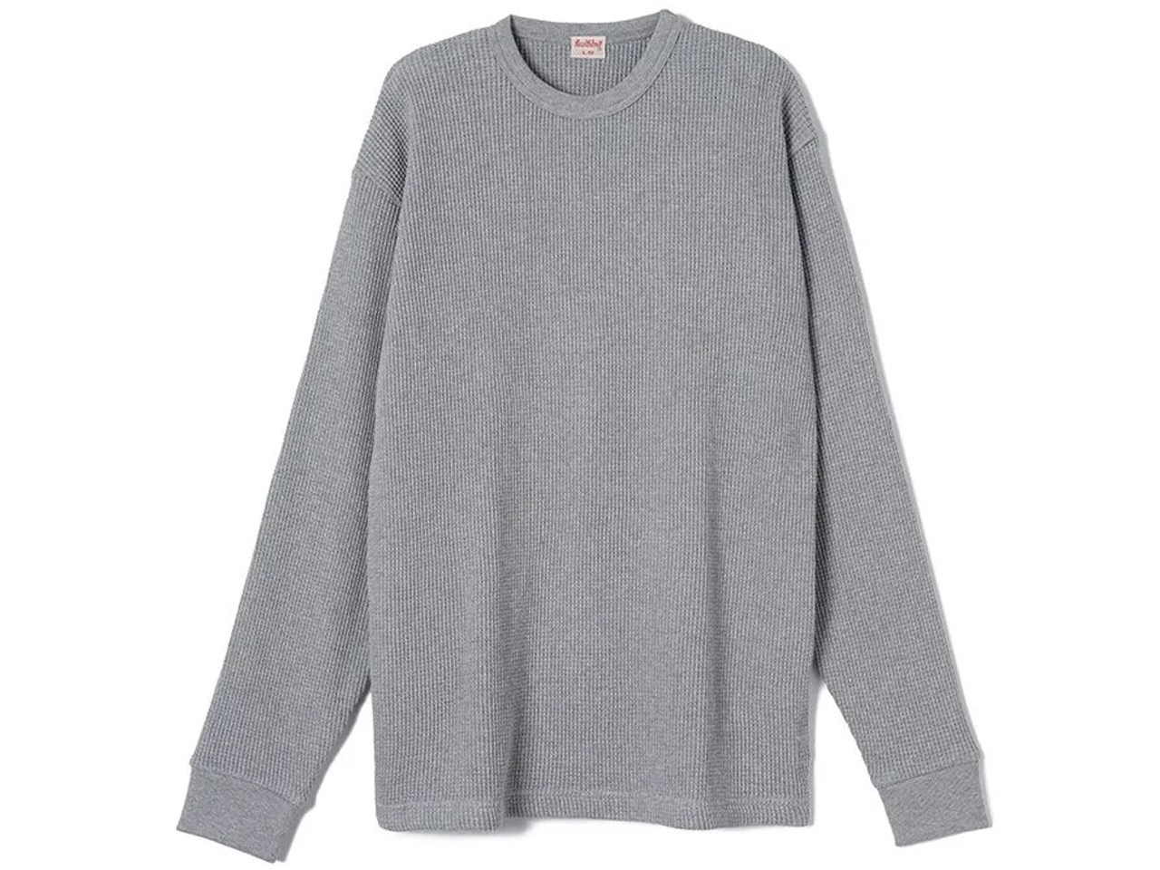 【送料無料】Healthknit SUPER HEAVY WAFFLE CREW NECK L/S #52011 GRAY