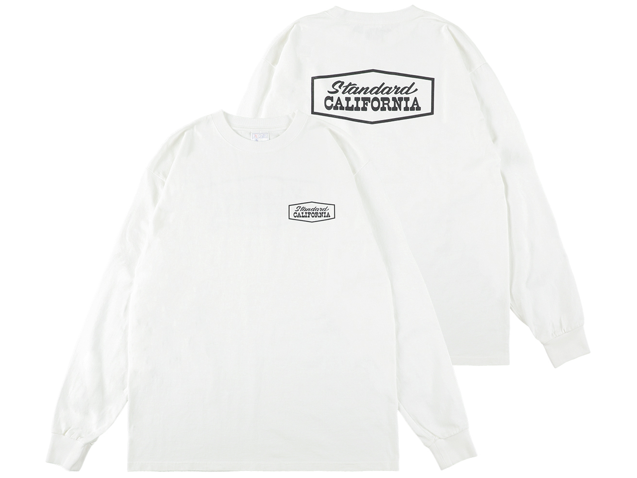 【送料無料】STANDARD CALIFORNIA HEAVYWEIGHT STADIUM LOGO LONG SLEEVE T-SHIRT WHITE