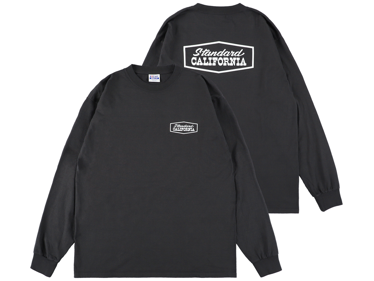 【送料無料】STANDARD CALIFORNIA HEAVYWEIGHT STADIUM LOGO LONG SLEEVE T-SHIRT BLACK