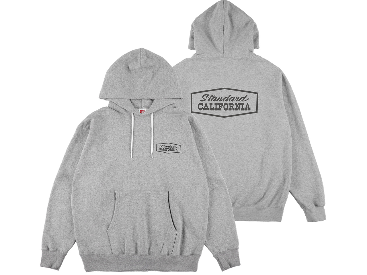 【送料無料】STANDARD CALIFORNIA US COTTON STADIUM LOGO HOOD SWEAT GRAY