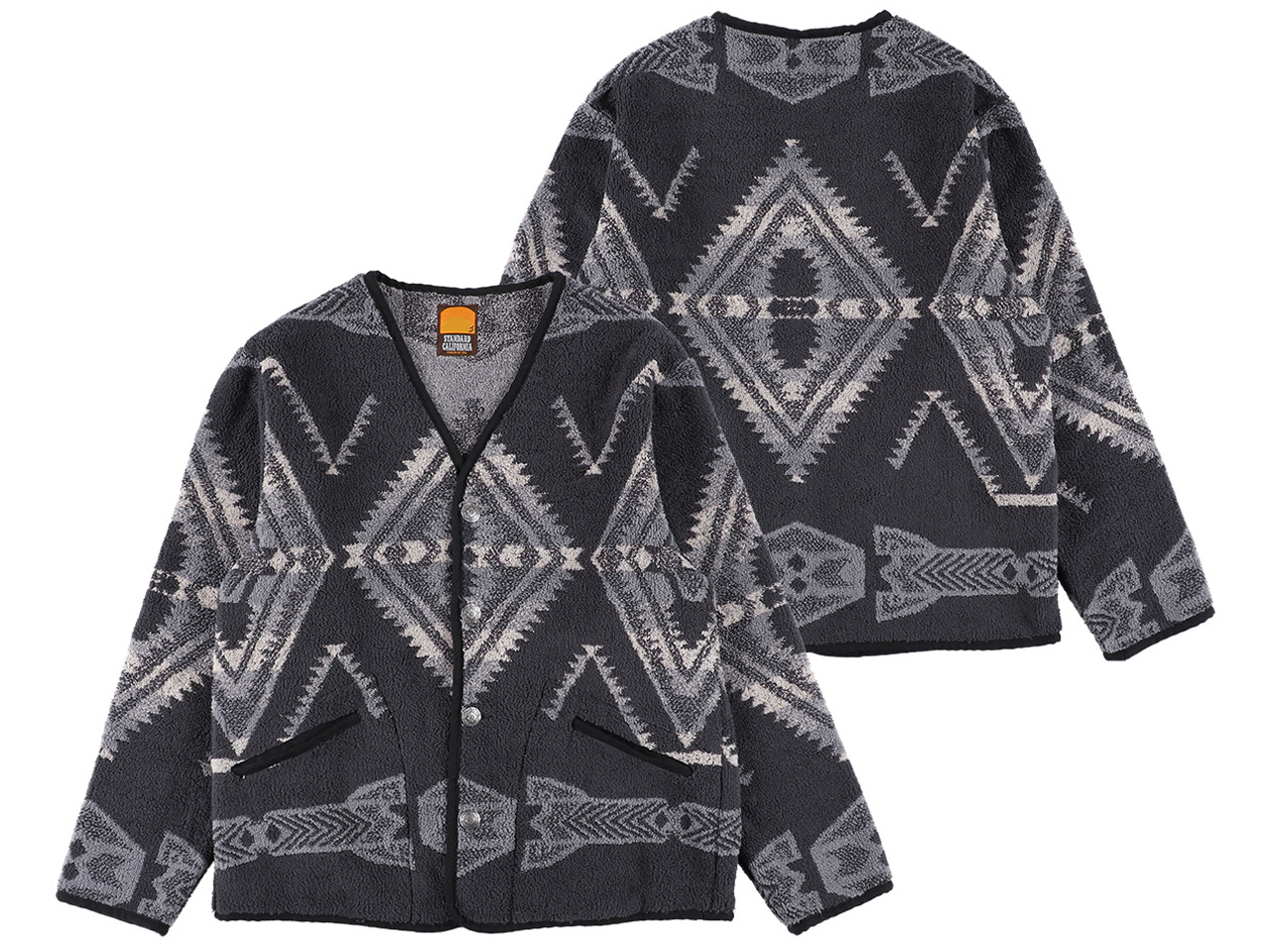 【送料無料】STANDARD CALIFORNIA NATIVE PILE JACKET BLACK