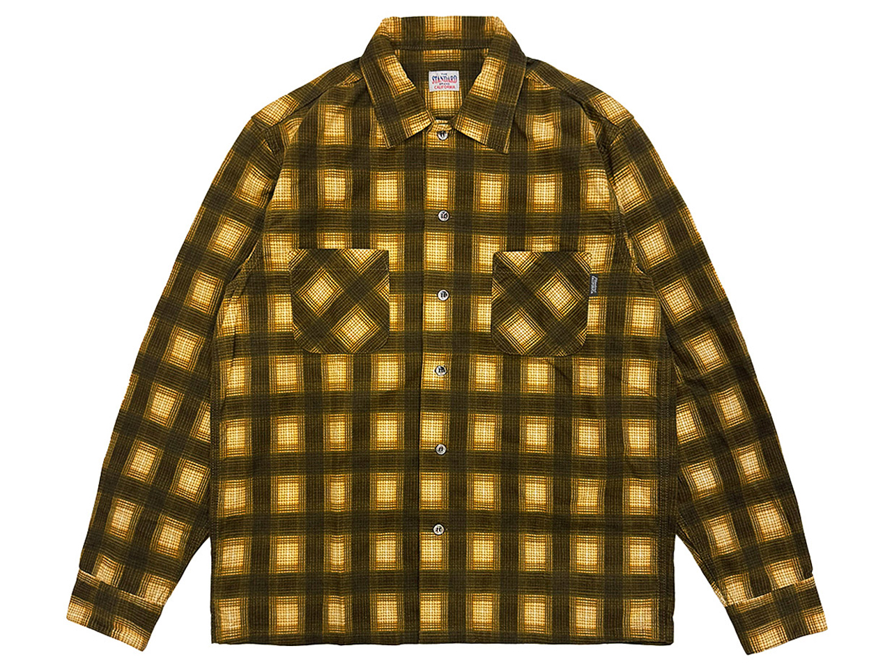 【送料無料】STANDARD CALIFORNIA PRINT FLANNEL CHECK SHIRT BROWN