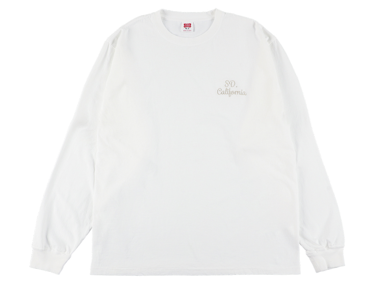 【送料無料】STANDARD CALIFORNIA US COTTON LOGO LONG SLEEVE T-SHIRT WHITE