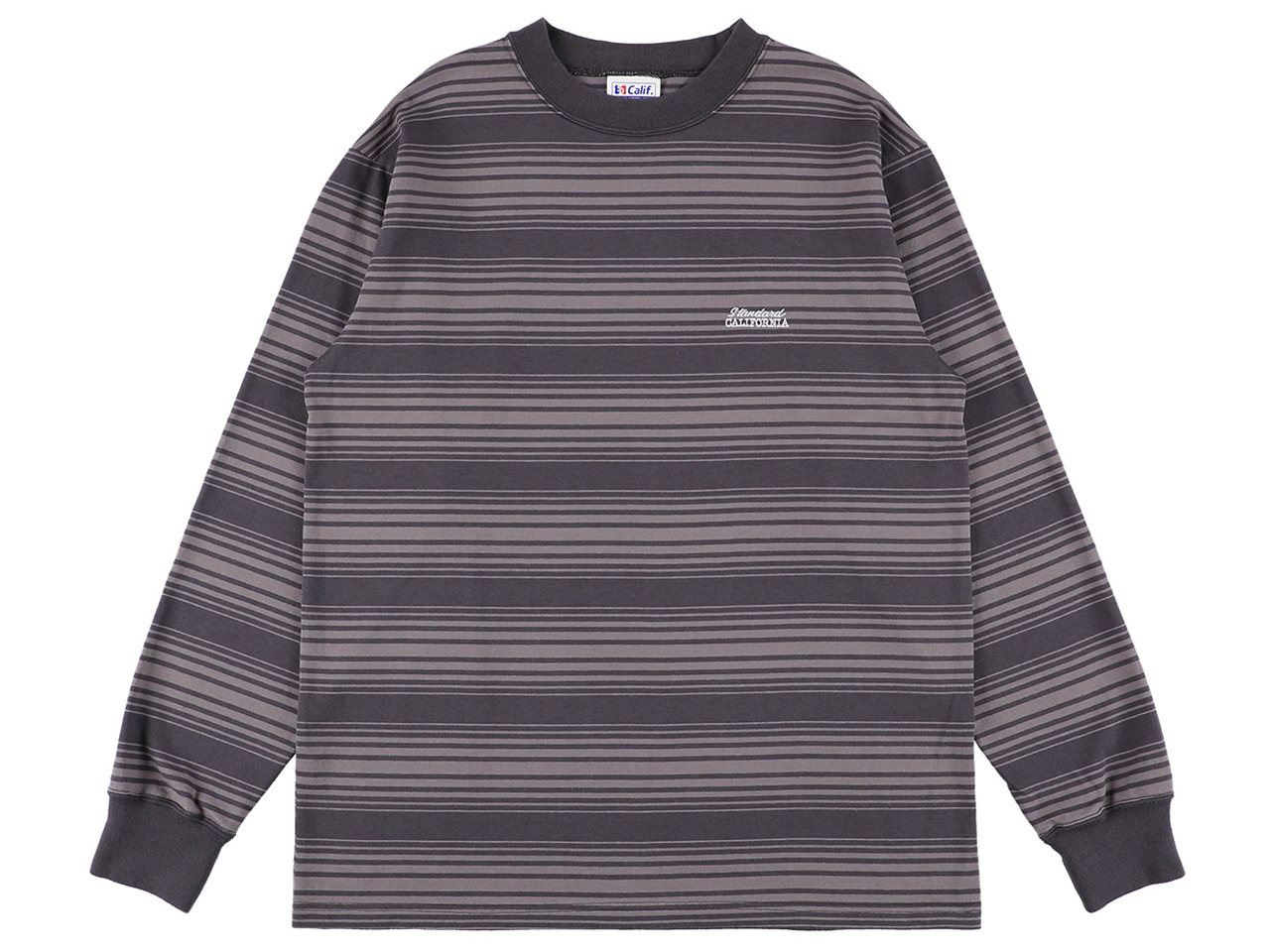 【送料無料】STANDARD CALIFORNIA HEAVYWEIGHT BORDER LONG SLEEVE T-SHIRT BLACK