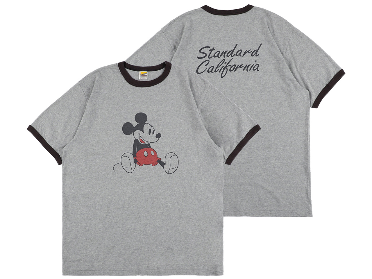 【送料無料】Disney / STANDARD CALIFORNIA RINGER T-SHIRT GRAY/BLACK
