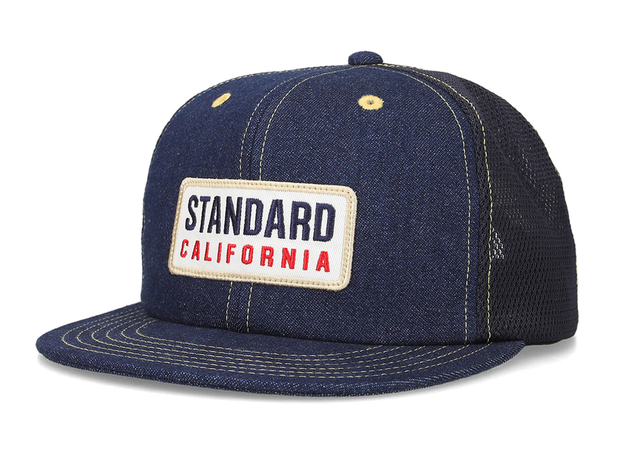 STANDARD CALIFORNIA BOX LOGO PATCH DENIM MESH CAP INDIGO