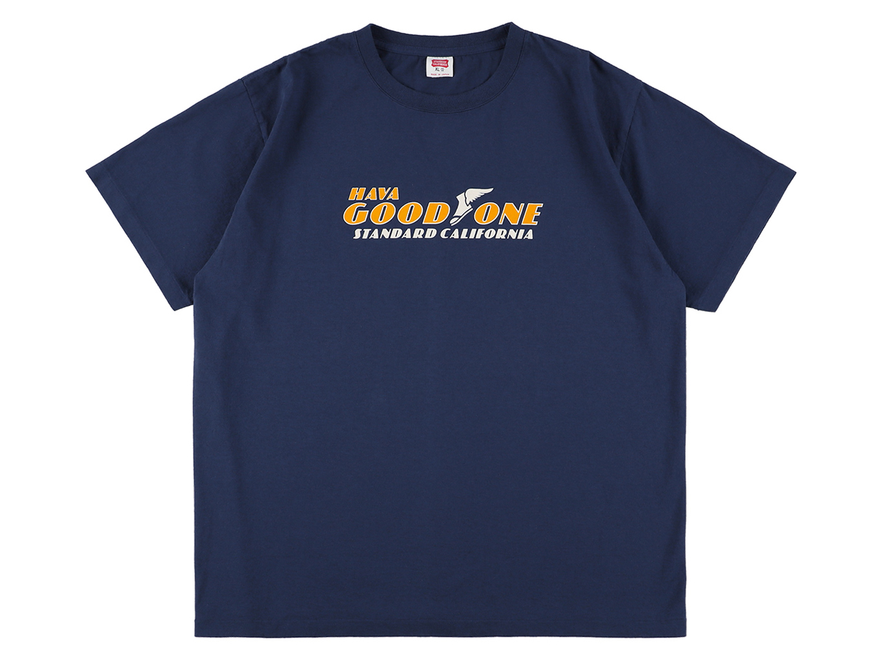【送料無料】STANDARD CALIFORNIA US COTTON RACING LOGO T-SHIRT NAVY