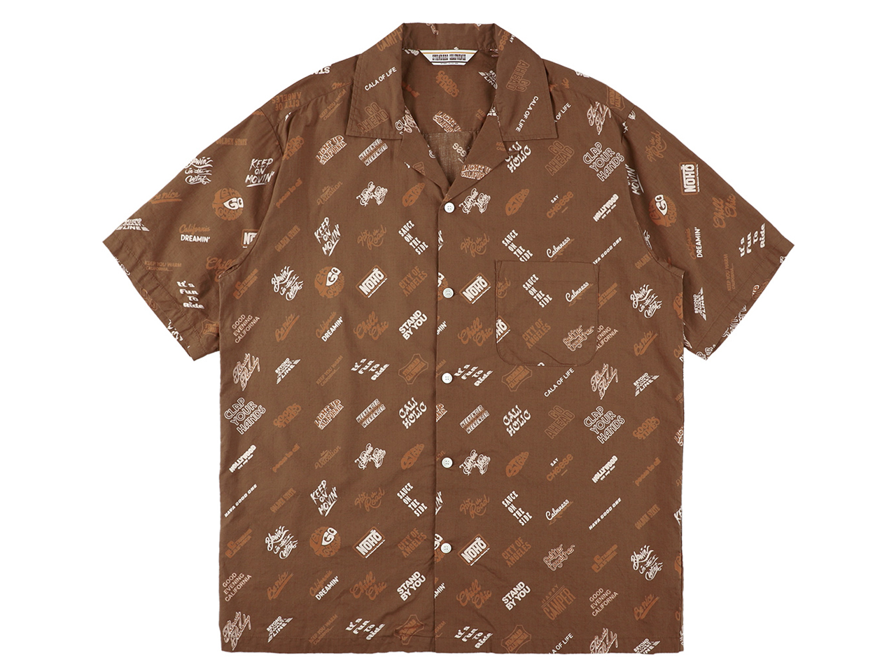 【送料無料】STANDARD CALIFORNIA FOOT PRINT SHIRT BROWN