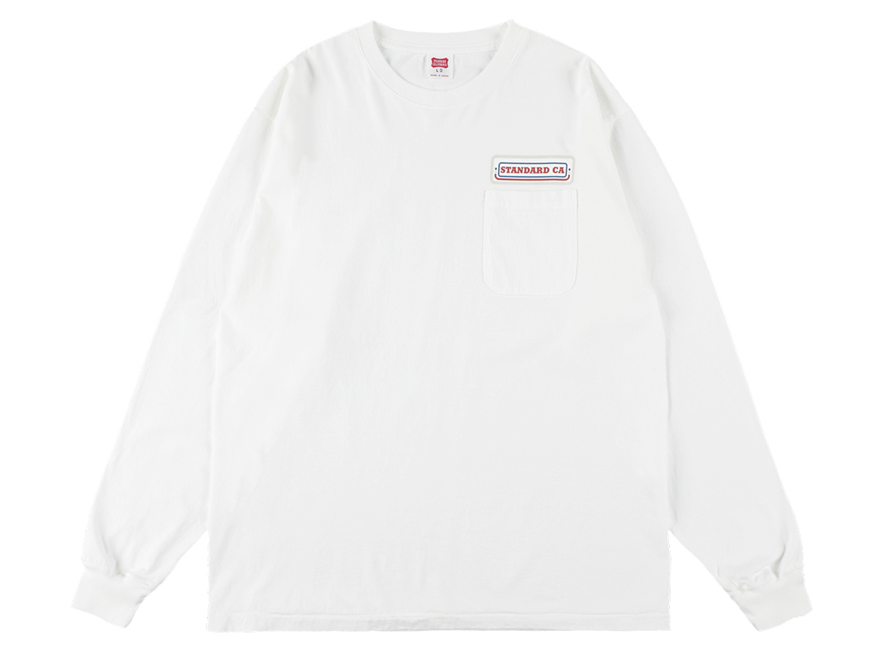 【送料無料】STANDARD CALIFORNIA US COTTON POCKET LOGO LONG SLEEVE T-SHIRT WHITE