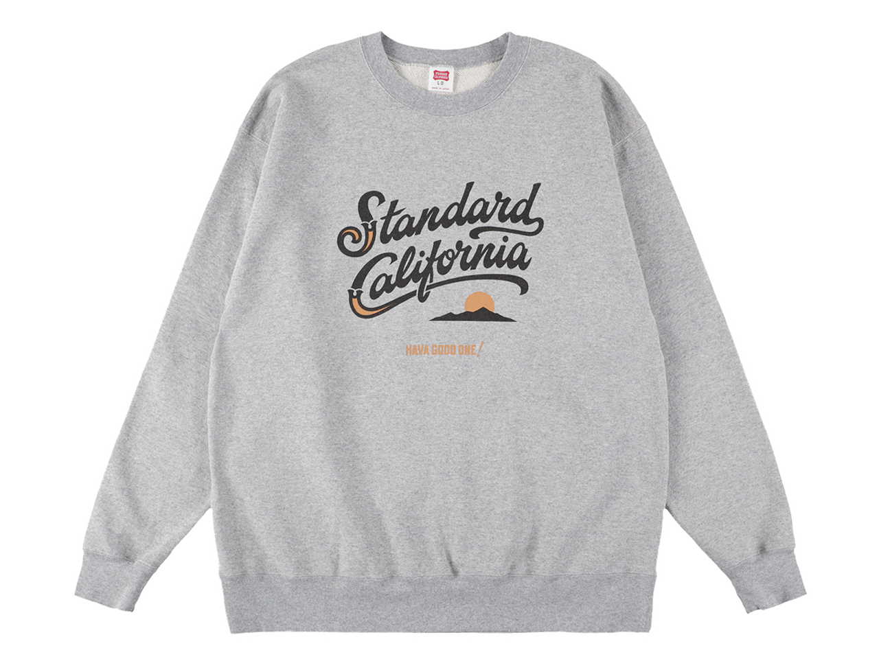 【送料無料】STANDARD CALIFORNIA US COTTON MODERN TWIST SIGNS LOGO2 SWEAT GRAY