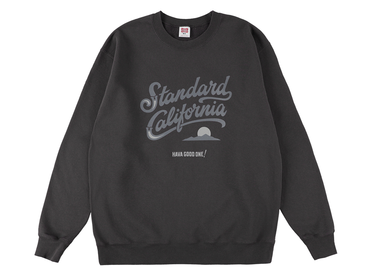 【送料無料】STANDARD CALIFORNIA US COTTON MODERN TWIST SIGNS LOGO2 SWEAT CHARCOAL