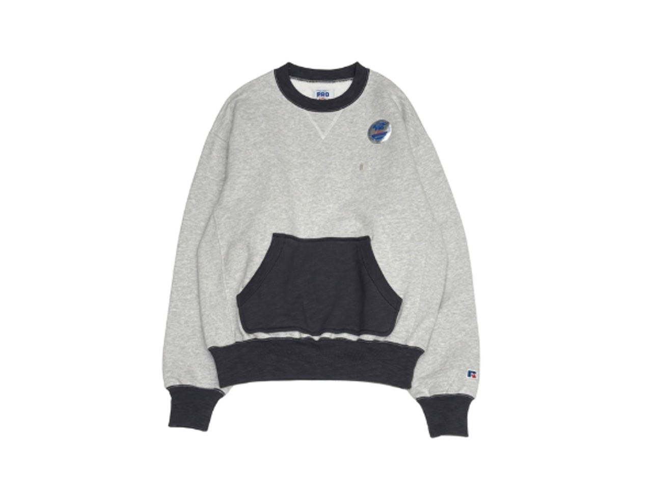【送料無料】RUSSELL ATHLETIC Pro Cotton Slub Loopback Terry Brushed Two Tone Sweat Ash Gray