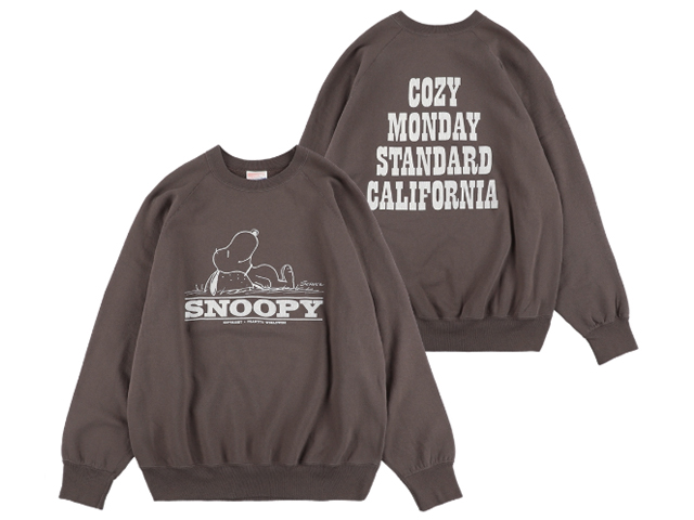 【送料無料】SNOOPY / STANDARD CALIFORNIA COZY MONDAY CREW SWEAT BLACK