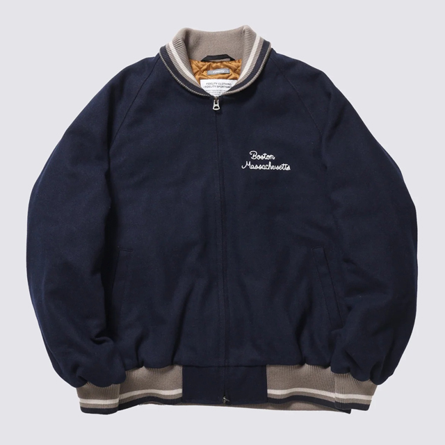 【送料無料】FIDELITY × SKOOKUM SHAWL COLLAR BLUSON NAVY