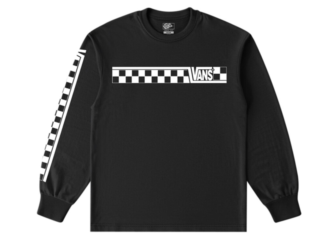 VANS APPAREL LONG SLEEVE RACING TEAM T-SHIRT BLACK