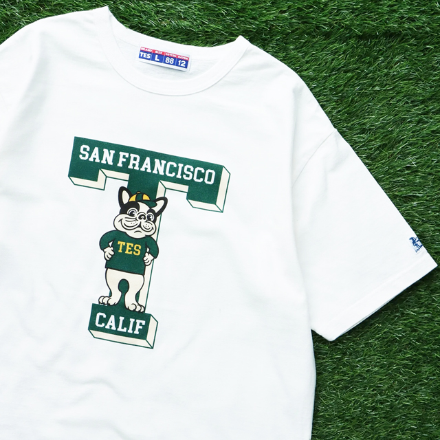 The Endless Summer TES CALIFORNIA 88/12 COLLEGE T-SHIRT WHITE 「メール便OK」