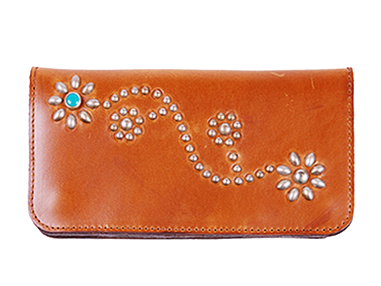 【送料無料】HTC × STANDARD CALIFORNIA LONG WALLET #125 FLOWER TURQUOISE LIGHT BROWN