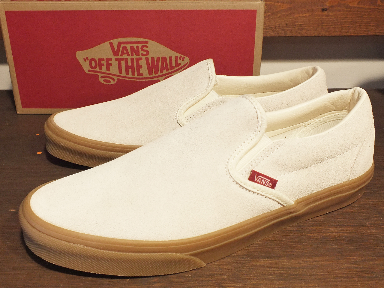VANS CLASSIC SLIP-ON GUM CREAM/BURGUNDY