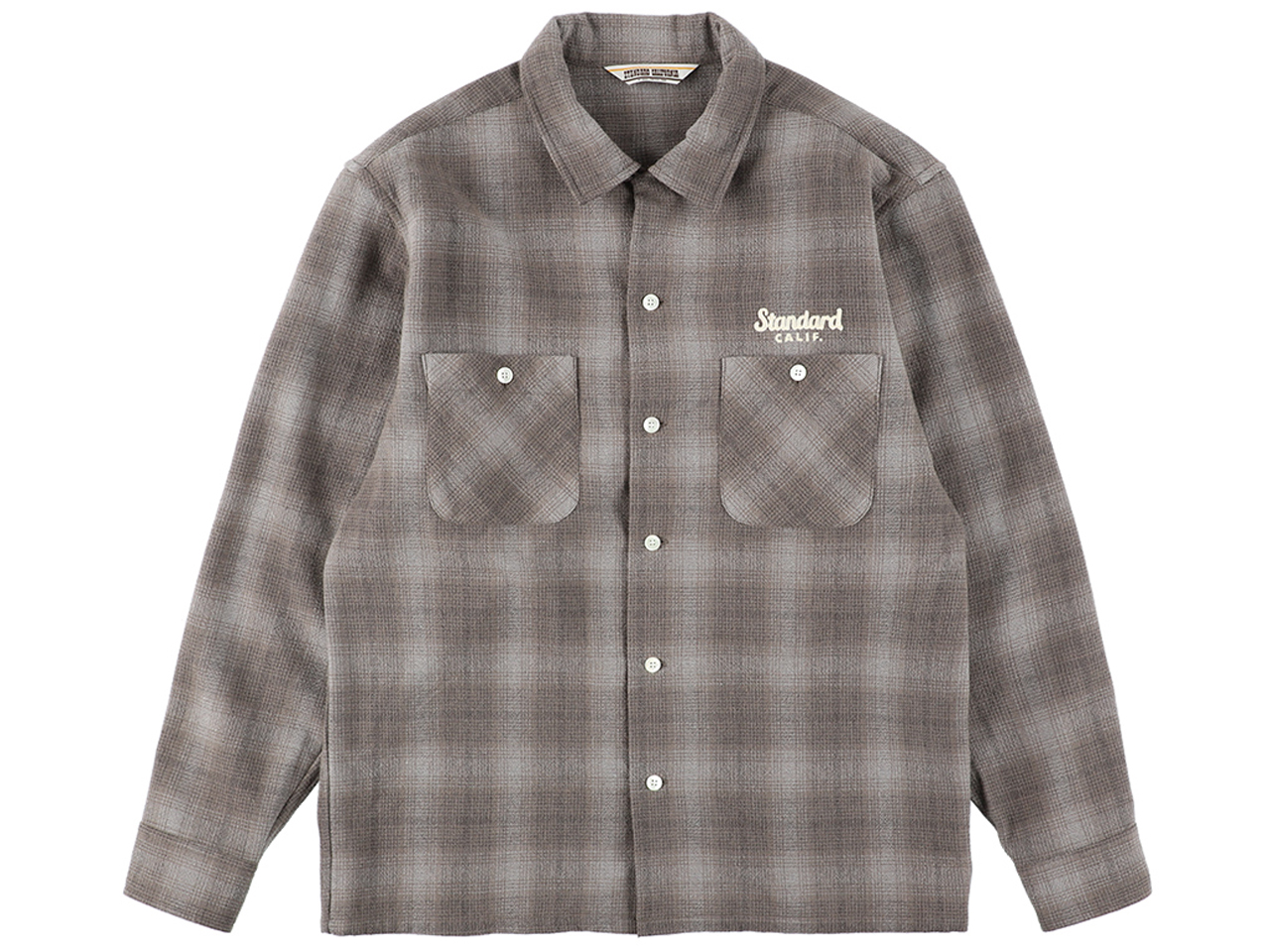 【送料無料】STANDARD CALIFORNIA WOOL CHECK SHIRT CHARCOAL