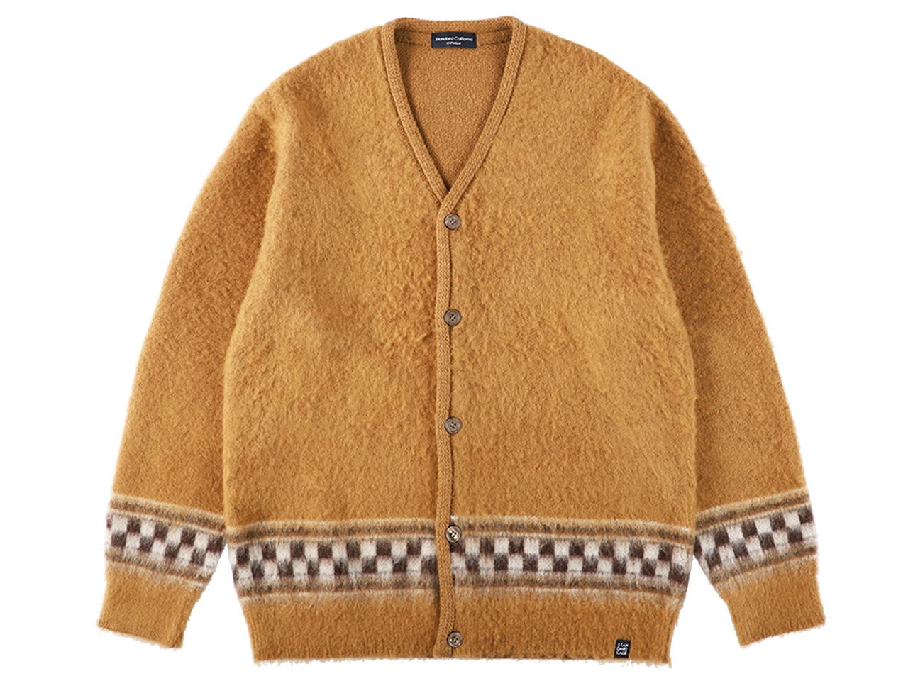 【送料無料】STANDARD CALIFORNIA CHECKER CARDIGAN BROWN