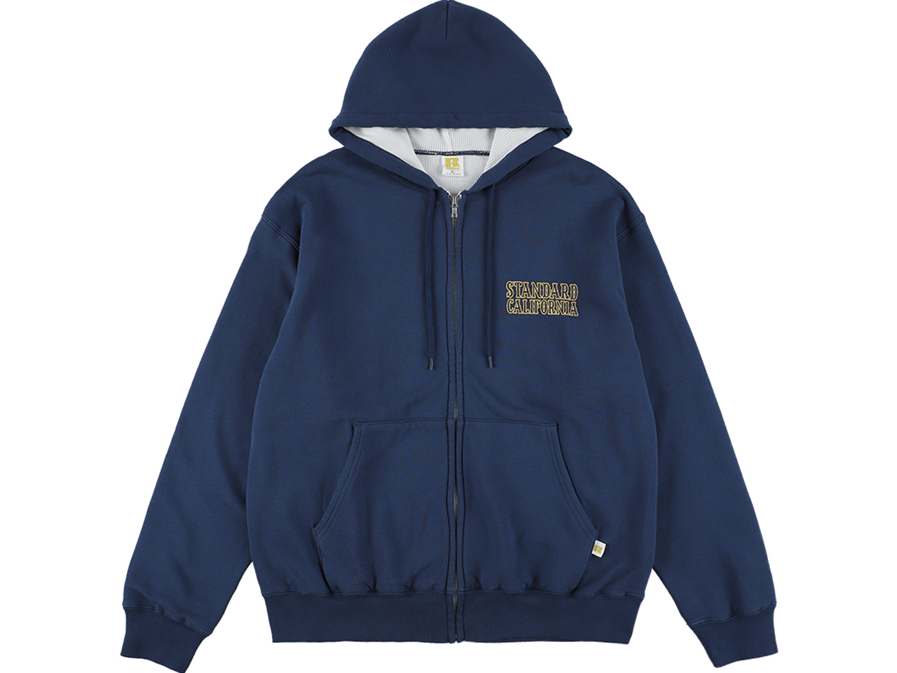 【送料無料】RUSSELL ATHLETIC / STANDARD CALIFORNIA W FACE LOGO ZIP HOOD SWEAT NAVY