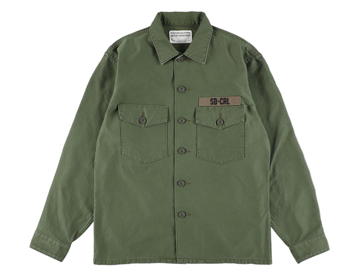 【送料無料】STANDARD CALIFORNIA FATIGUE SHIRT VINTAGE WASH OLIVE