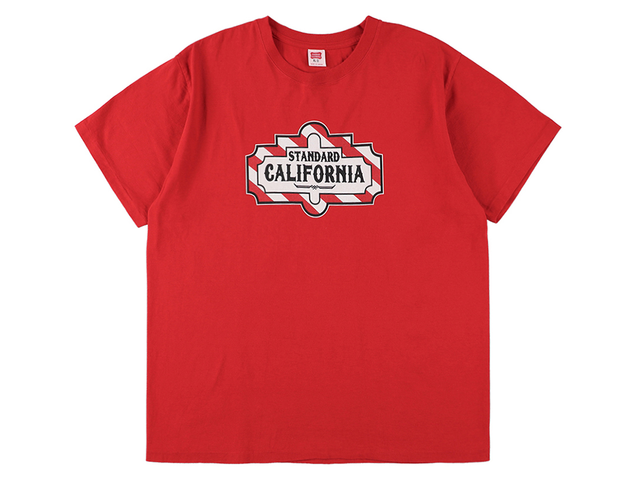 STANDARD CALIFORNIA US COTTON LOGO T-SHIRT RED 「メール便OK」