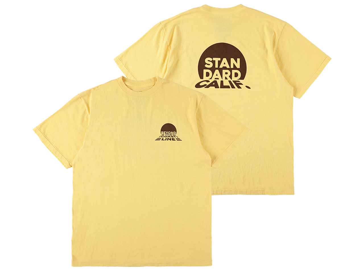 STANDARD CALIFORNIA BEYOND THE COAST LINE T-SHIRT YELLOW 「メール便OK」