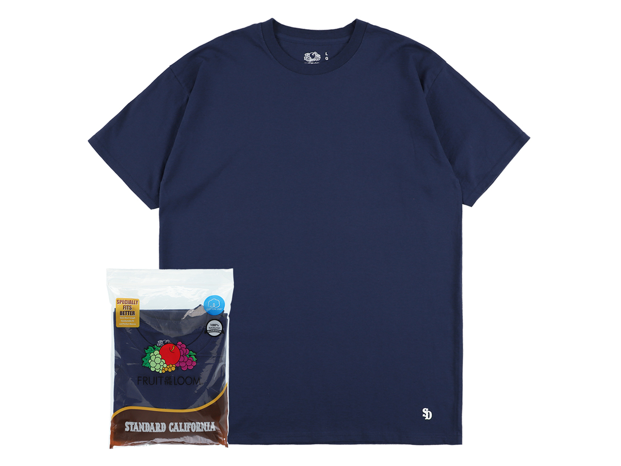 Fruit of the Loom / STANDARD CALIFORNIA 2PACK T-SHIRT NAVY