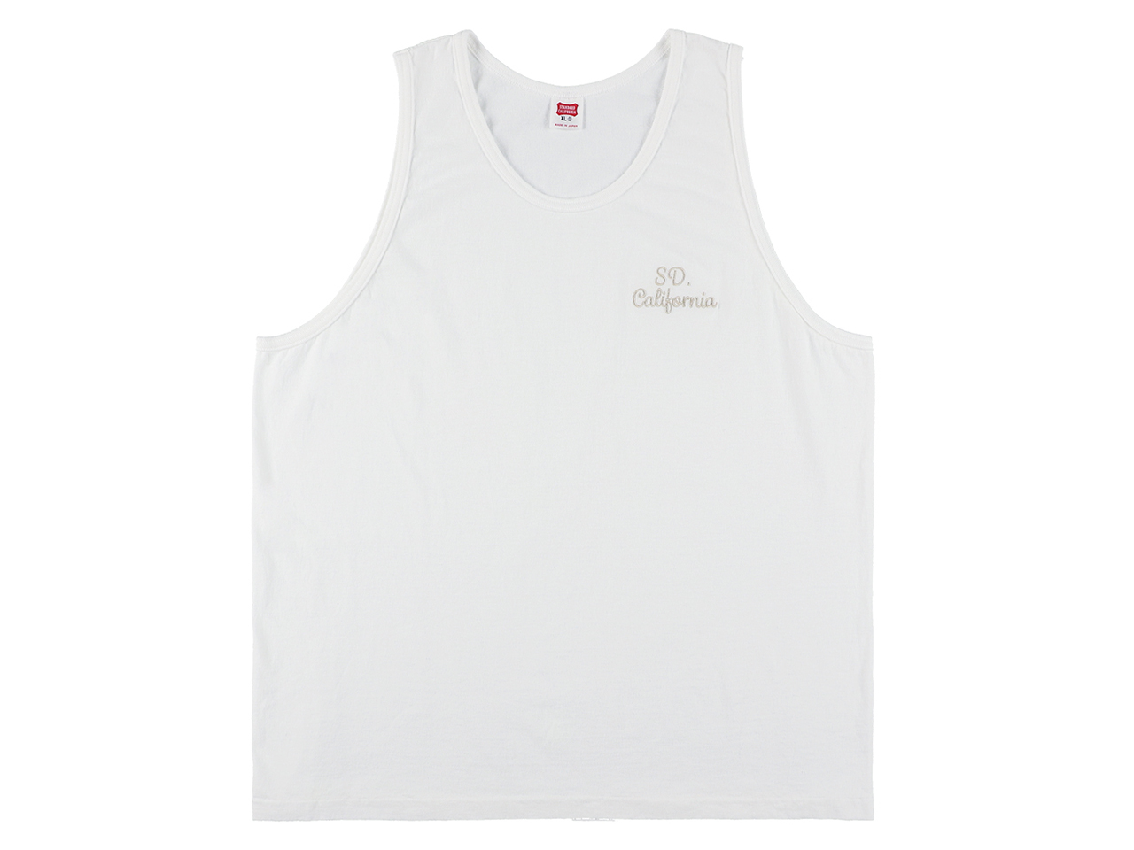 STANDARD CALIFORNIA US COTTON LOGO TANK WHITE 「メール便OK」