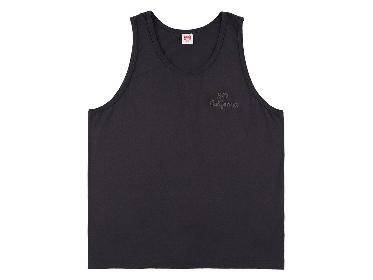 STANDARD CALIFORNIA US COTTON LOGO TANK BLACK 「メール便OK」
