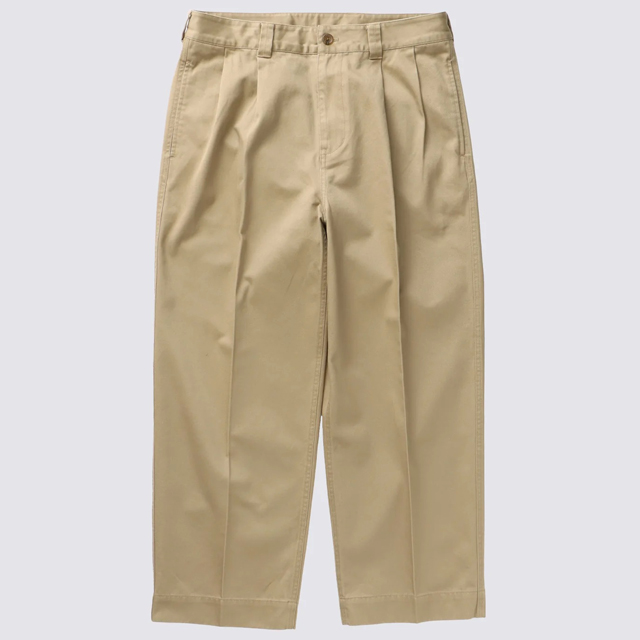 【送料無料】FIDELITY 2TUCK TWILL TROUSERS PANTS BEIGE