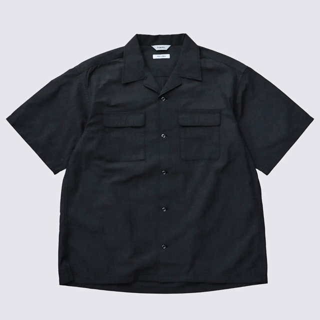 【送料無料】FIDELITY LINEN BLEND CHAMBRAY SHIRT BLACK
