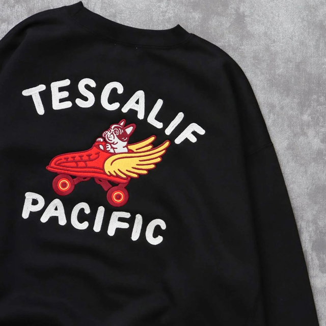 【送料無料】The Endless Summer TES CALIFORNIA 60s ROLLER DERBY EMB BIG SWEAT BLACK