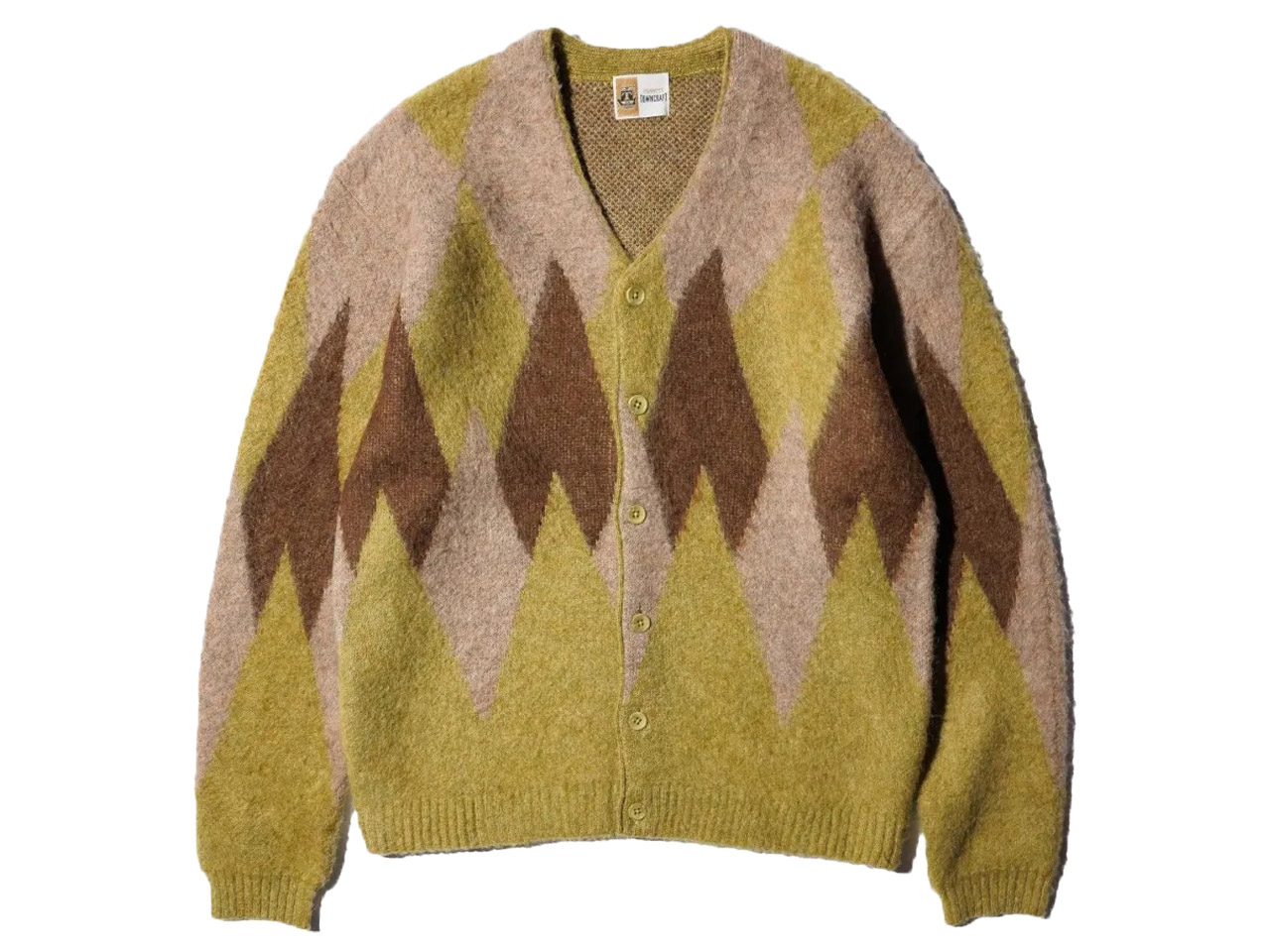 【送料無料】TOWNCRAFT MOHAIR SHAGGY JACQUARD CARDIGAN